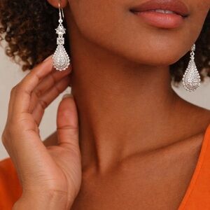 ✅🌹Elegant Silver Teardrop Earrings